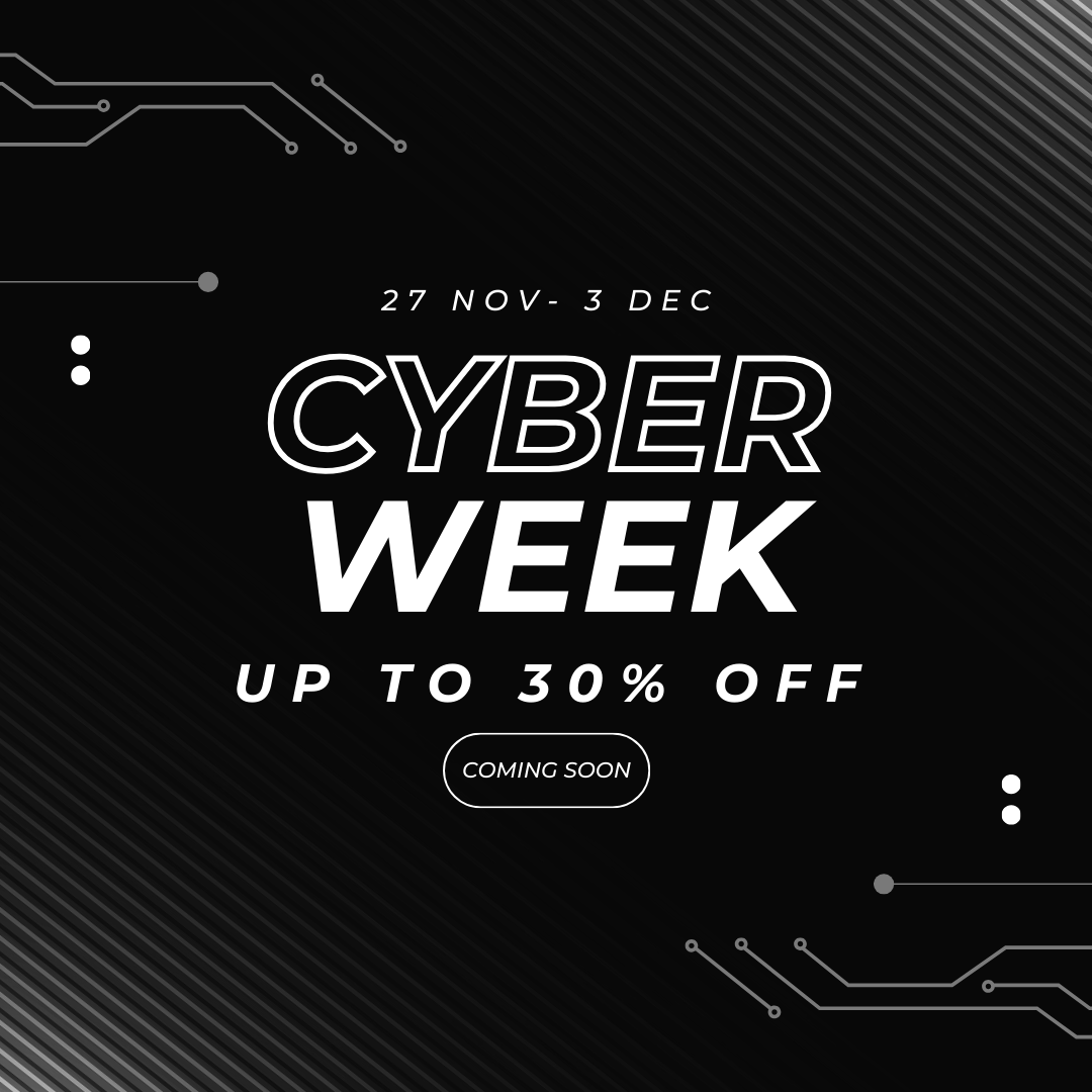Black Simple Cyber Monday Sale Instagram Post